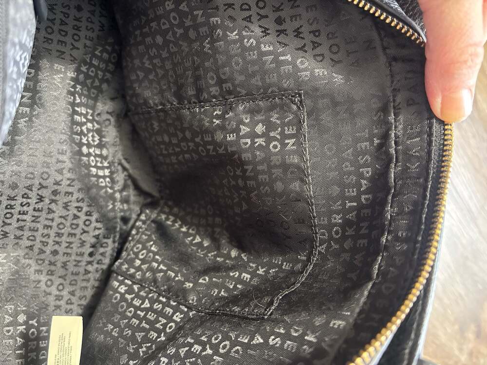 Kate Spade Grey Street Dominique Black Pebbled Leather Satchel Bag - Picture 8 of 9